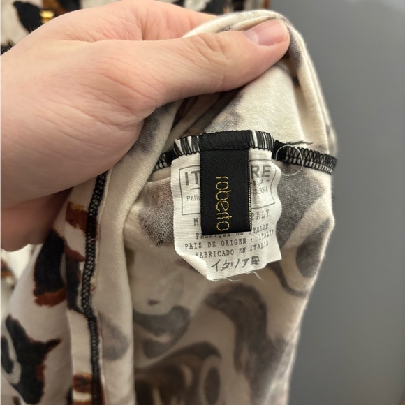 Vintage 90s Roberto Cavalli Patterned Mini Dress Womens Size Medium - Picture 3 of 5